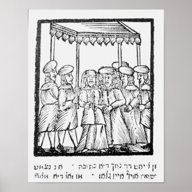 Póster An illustration of a Jewish wedding (Frente)