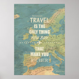 Póster An inspiring travel quotes