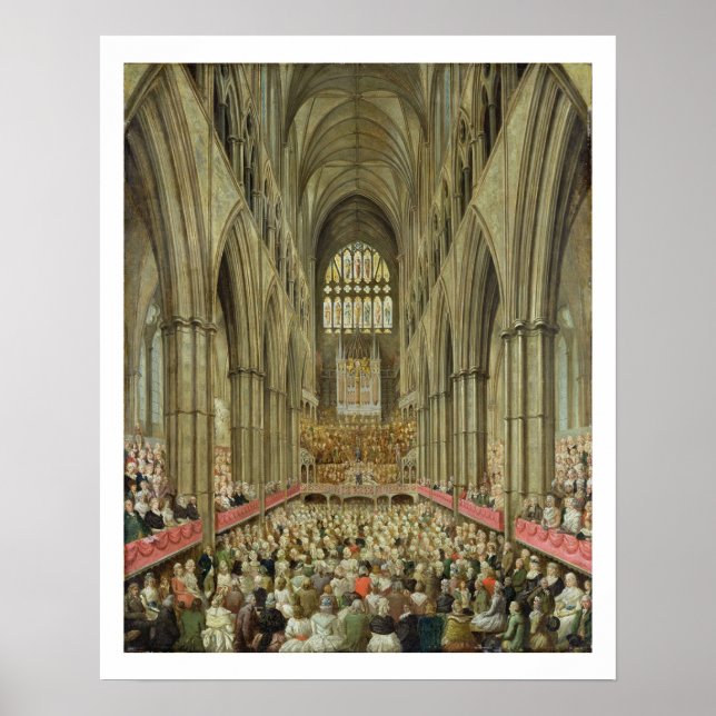 Póster An Interior View of Westminster Abbey on the Comme (Frente)