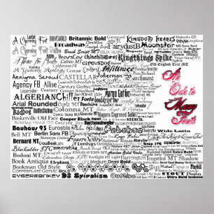Póster An Ode to Many Fonts