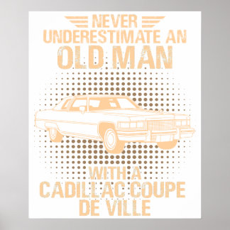 Póster An Old Man Cadillac Coupe De Ville