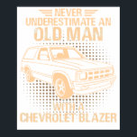 Póster An Old Man Chevrolet Blazer 1989<br><div class="desc">A vintage classic car poster perfect for decorating your home,  garage,  office,  or studio. This retro automotive artwork is ideal for car enthusiasts,  collectors,  and anyone who appreciates timeless classic car culture.</div>