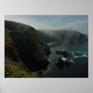 Póster Anacapa Island brumoso en Channel Islands