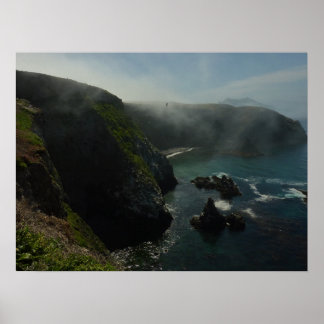 Póster Anacapa Island brumoso en Channel Islands