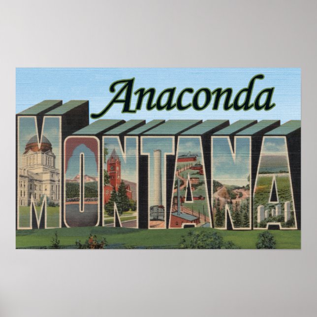 Póster Anaconda, Montana - Escenas de letras grandes (Frente)