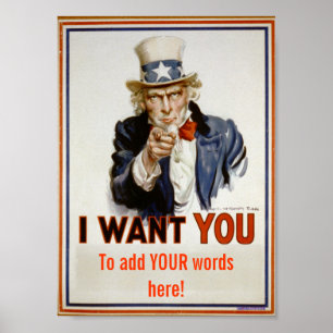 Póster "añada poster de SUS palabras"