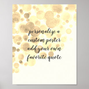 Póster añada su propio poster de presupuesto para la deco