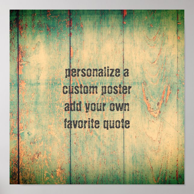 Póster añada su propio poster de presupuesto para la deco (Frente)