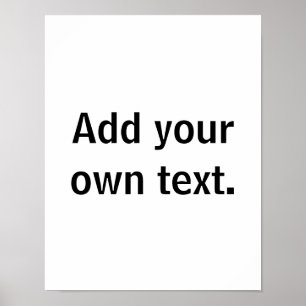 Póster Añade tu propio texto.