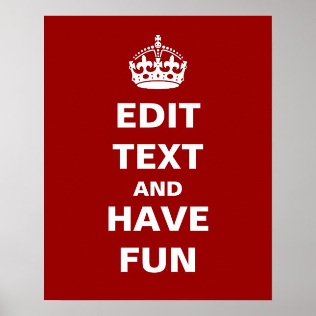 Póster ¡Añade tu propio texto aquí! (Frente)