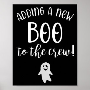 Póster Añadiendo Un Nuevo Boo Al Embarazo De Halloween En