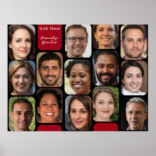 Póster Añadir 14 Fotos Classy Red & Black Modern Nuestro 