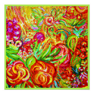 Póster Añadir color a tu estilo con arte floral