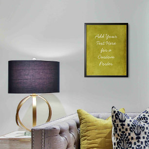 Póster Añadir el gruñón amarillo mostaza de texto Persona