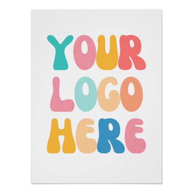 Póster Añadir el logotipo de su empresa Moderno Mínimo Si (Anverso)