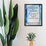 Póster Añadir el texto de su Personalizado Azul Resumen d<br><div class="desc">Este diseño flexible incluye un campo de plantilla diseñado para su propio texto personalizado. Use este espacio para añadir su cita o sentimiento favorito. Tal vez sea gracioso. Tal vez necesites un poster que te motive. Podría incluir tu poema favorito, o letras de canciones, o conmemorar una ocasión especial en...</div>