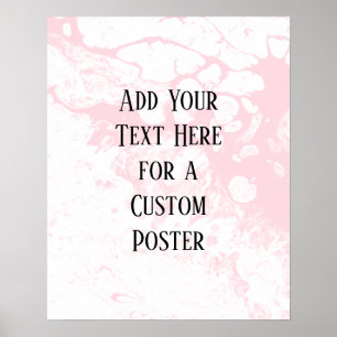 Póster Añadir el texto de su Personalizado, mármol rosa b