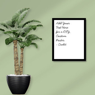 Póster Añadir el texto de su Personalizado Mínimo guión c