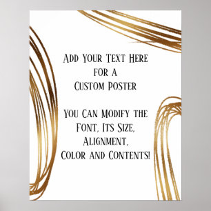 Póster Añadir el texto de su Personalizado Ovalos metálic
