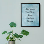 Póster Añadir el texto de su Personalizado sutiles grieta<br><div class="desc">El fondo está cubierto por un gráfico arañado, angustiado y vintage en sutil verde azulado. Con esto, se agregó un campo de plantilla para el texto. Use este espacio para añadir su cita o sentimiento favorito. Tal vez sea gracioso. Tal vez necesites un poster que te motive. Sea cual sea...</div>