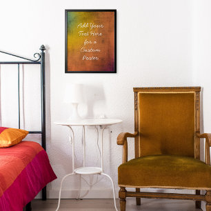 Póster Añadir el texto Personalizado Naranja arcoiris Gru