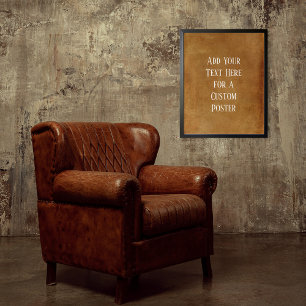 Póster Añadir el texto Personalizado Naranja oscuro Grung