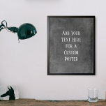 Póster Añadir el texto Personalizado negrita Grunge gris<br><div class="desc">Sobre un gris intenso, se agregó un campo de plantilla para el texto. Use este espacio para añadir su cita o sentimiento favorito. Tal vez sea gracioso. Tal vez necesites un poster que te motive. Sea cual sea tu razón, haz que este diseño sea tuyo. El tipo de letra puede...</div>