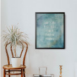 Póster Añadir el texto Personalizado negrita Grunge Verde<br><div class="desc">Sobre un fondo con textura de grano con tonos verde azulados, se agregó un campo de plantilla para el texto. Use este espacio para añadir su cita o sentimiento favorito. Tal vez sea gracioso. Tal vez necesites un poster que te motive. Sea cual sea tu razón, haz que este diseño...</div>