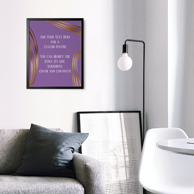 Póster Añadir el texto Personalizado Scribled Gold Ovals  (Subido por el creador)