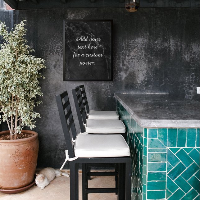 Póster Añadir el texto Personalizado sobre el mármol negr (Subido por el creador)