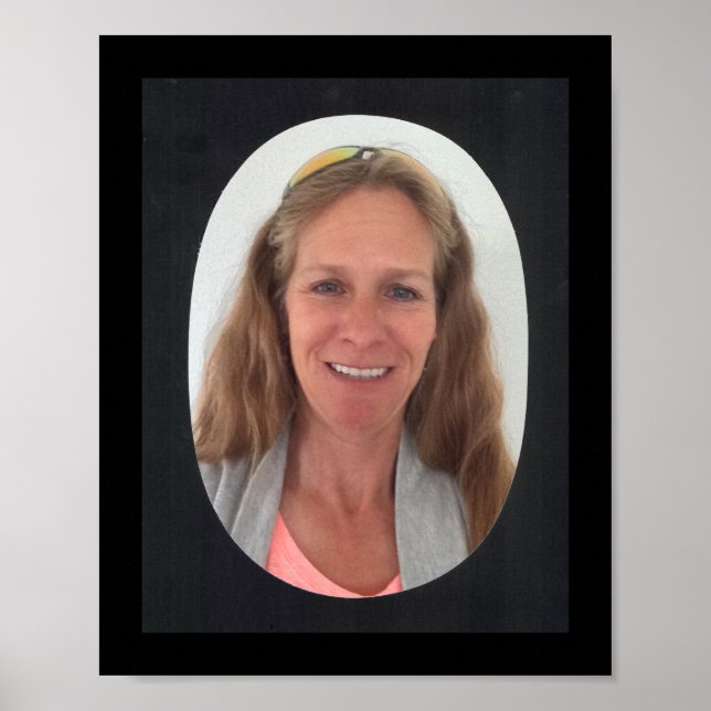 Póster Añadir fotograma ovalado negro (Frente)