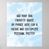 Añadir la cita de su Personalizado azul de bebé de
