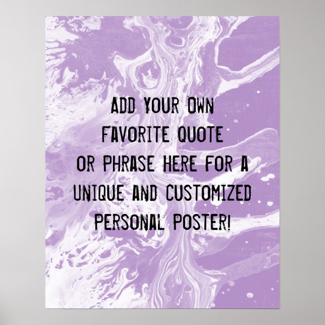 Póster Añadir la cita de su Personalizado Marble blanco m (Frente)