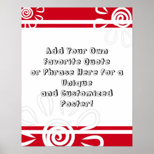 Póster Añadir la cita Personalizado Rayos Flores Cherry R