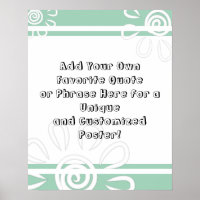 Añadir la cita Personalizado Tiras Flores Verde cl