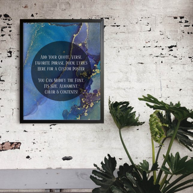 Póster Añadir la tinta de alcohol orgánica del texto de s (Subido por el creador)