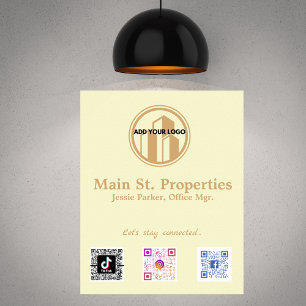 Póster Añadir su logotipo Códigos de digitalización de me