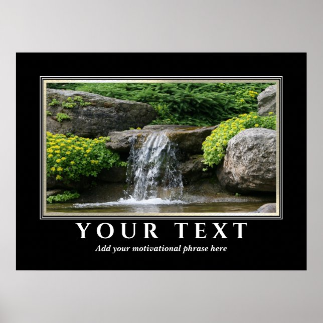 Póster Añadir su Poster de fotos de texto Inspirador (Frente)