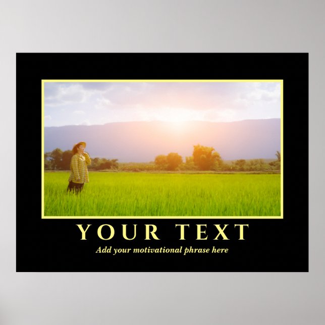 Póster Añadir su Poster de fotos de texto Inspirador (Frente)