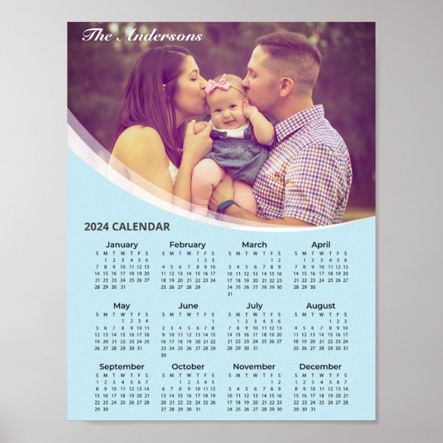 Póster Añadir su propio calendario de fotos familiares 20 (Frente)