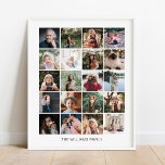Póster Añadir su propio Collage de fotos de familia de Pe<br><div class="desc">Este diseño impreso Añadir su propio Poster de Collage de fotos de familia de Personalizados 20 que se puede personalizar con su texto. Haga clic en el botón "Personalizar" y utilice nuestra herramienta de diseño para modificar esta plantilla. Visita la tienda de Diseño de Arte Gráfico para ver otros productos...</div>