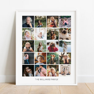 Póster Añadir su propio Collage de fotos de familia de Pe