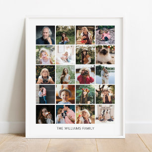 Póster Añadir su propio Collage de fotos de familia de Pe