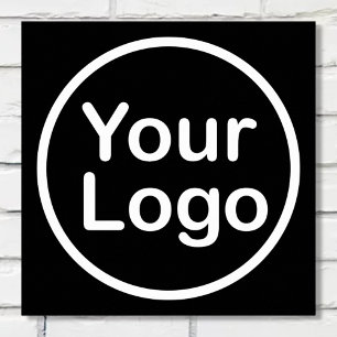 Póster Añadir su propio logotipo Fondo negro
