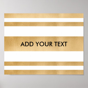 Póster Añadir su propio texto personalizado, franjas fals