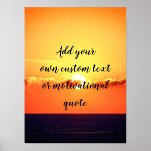 Póster Añadir Su Propio Texto Personalizado O Cita Motiv
