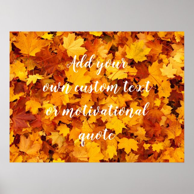 Póster Añadir Su Propio Texto Personalizado O Cita Motiva (Frente)