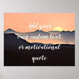 Póster Añadir Su Propio Texto Personalizado O Cita Motiva