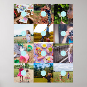 Póster Añadir sus propias 12 fotos personalizables