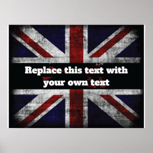 Póster Añadir texto en el Cojín decorativo de la bandera 